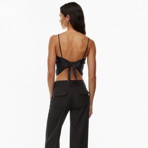 Aritzia Sunday Best black Elektra Satin Camisole